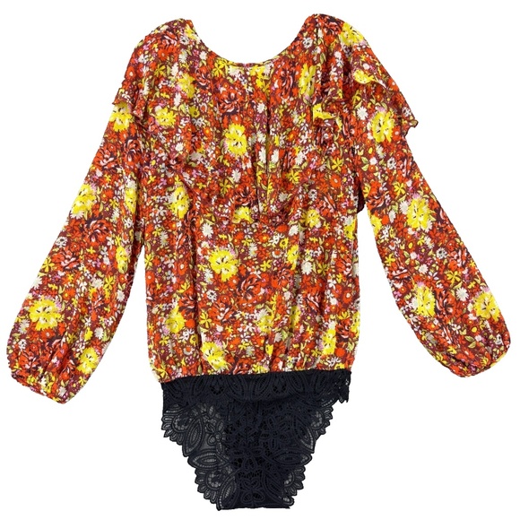 (NWT) Women's Intimately Free by Free People Say It To Me Bodysuit Size S (Red) - Picture 9 of 16